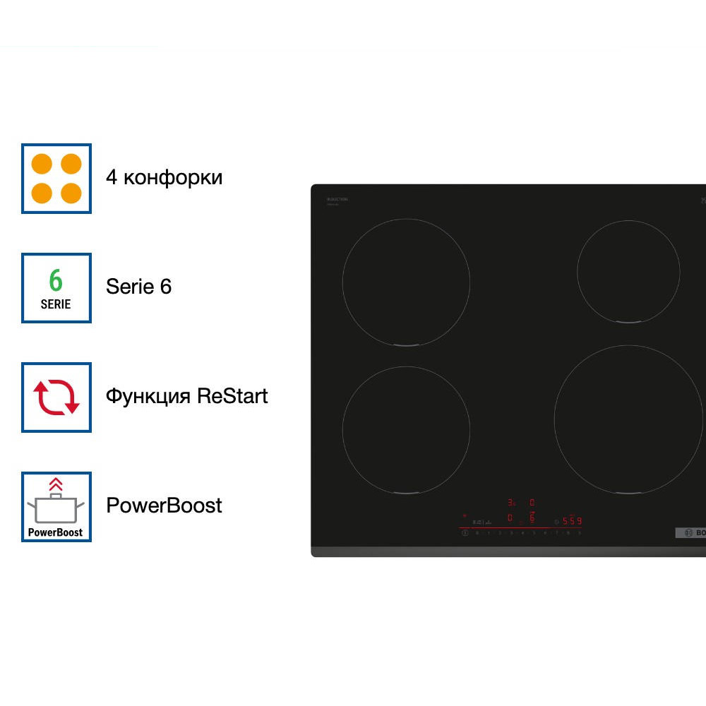 Индукционная варочная панель Bosch PIE631HB1E