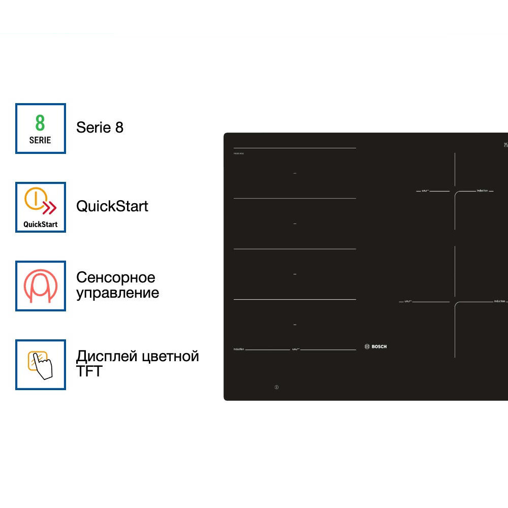 Индукционная варочная панель Bosch PXE601DC1E