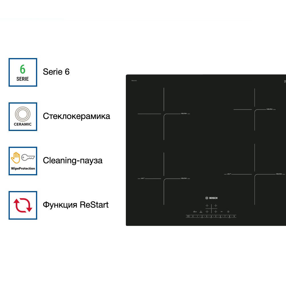 Индукционная варочная панель Bosch PIE611FC5Z